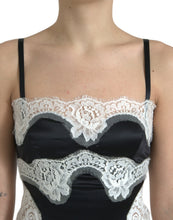 Load image into Gallery viewer, Dolce &amp; Gabbana Black White Lace See Through A-Line Sleeveless Dress
