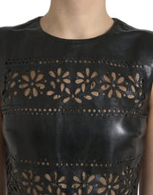 Load image into Gallery viewer, Valentino Shiny Black Nylon Cut Out A-line Mini Dress
