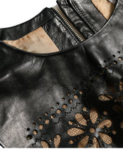 Load image into Gallery viewer, Valentino Shiny Black Nylon Cut Out A-line Mini Dress
