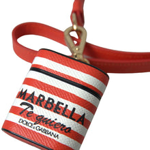 Load image into Gallery viewer, Dolce &amp; Gabbana Chic Orange Striped Leather Airpods Case
