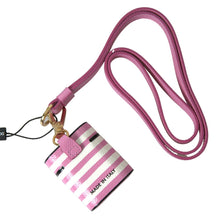 Load image into Gallery viewer, Dolce &amp; Gabbana Chic Pink Stripe Leather Airpods Case
