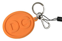 Load image into Gallery viewer, Dolce &amp; Gabbana Chic Orange &amp; Gold Keychain Accessory
