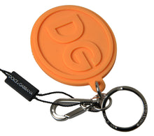 Load image into Gallery viewer, Dolce &amp; Gabbana Chic Orange &amp; Gold Keychain Accessory
