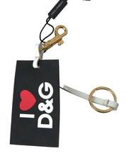 Load image into Gallery viewer, Dolce &amp; Gabbana Chic Black and Gold Designer Keychain
