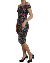 Load image into Gallery viewer, Dolce &amp; Gabbana Multicolor Floral Sheath Off Shoulder Dress
