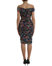 Load image into Gallery viewer, Dolce &amp; Gabbana Multicolor Floral Sheath Off Shoulder Dress
