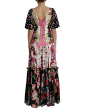 Load image into Gallery viewer, Dolce &amp; Gabbana Multicolor Floral Print Silk Twill Gown Dress
