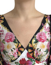 Load image into Gallery viewer, Dolce &amp; Gabbana Multicolor Floral Print Silk Twill Gown Dress
