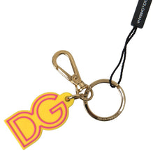 Load image into Gallery viewer, Dolce &amp; Gabbana Chic Yellow Logo-Engraved Keychain
