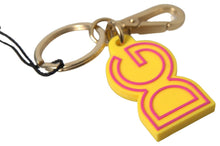 Load image into Gallery viewer, Dolce &amp; Gabbana Chic Yellow Logo-Engraved Keychain
