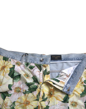 Load image into Gallery viewer, Dolce &amp; Gabbana Multicolor Floral Print Denim Bermuda Shorts
