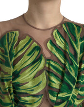 Load image into Gallery viewer, Dolce &amp; Gabbana Green Banana Leaf Sleeveless Long Maxi Dress
