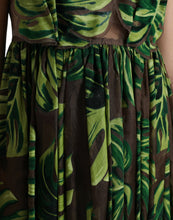 Load image into Gallery viewer, Dolce &amp; Gabbana Green Banana Leaf Sleeveless Long Maxi Dress
