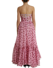 Load image into Gallery viewer, Dolce &amp; Gabbana Pink Polka Dots A-line Strapless Gown Dress
