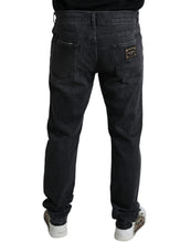 Load image into Gallery viewer, Dolce &amp; Gabbana Grey Tattered Cotton Slim Skinny Denim Jeans
