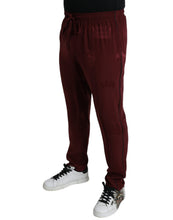 Load image into Gallery viewer, Dolce &amp; Gabbana Maroon Crown Pattern Silk Pajama Pants
