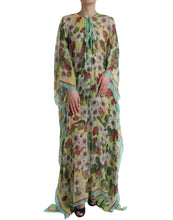 Load image into Gallery viewer, Dolce &amp; Gabbana Multicolor Floral Silk Kaftan Maxi Dress
