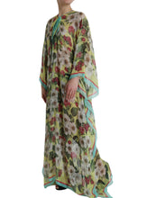 Load image into Gallery viewer, Dolce &amp; Gabbana Multicolor Floral Silk Kaftan Maxi Dress
