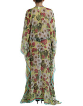 Load image into Gallery viewer, Dolce &amp; Gabbana Multicolor Floral Silk Kaftan Maxi Dress

