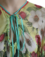 Load image into Gallery viewer, Dolce &amp; Gabbana Multicolor Floral Silk Kaftan Maxi Dress
