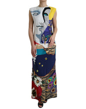 Load image into Gallery viewer, Dolce &amp; Gabbana Multicolor Patchwork Sheath Long Gown Dress
