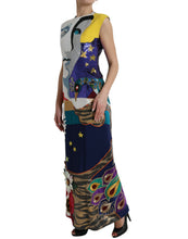 Load image into Gallery viewer, Dolce &amp; Gabbana Multicolor Patchwork Sheath Long Gown Dress
