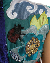 Load image into Gallery viewer, Dolce &amp; Gabbana Multicolor Patchwork Sheath Long Gown Dress
