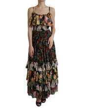 Load image into Gallery viewer, Dolce &amp; Gabbana Multicolor Floral Chiffon Tiered Maxi Dress
