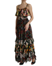 Load image into Gallery viewer, Dolce &amp; Gabbana Multicolor Floral Chiffon Tiered Maxi Dress
