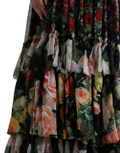 Load image into Gallery viewer, Dolce &amp; Gabbana Multicolor Floral Chiffon Tiered Maxi Dress
