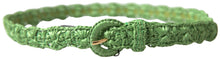 Load image into Gallery viewer, Dolce &amp; Gabbana Elegant Green Viscose Belt with Metal Buckle
