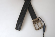 Load image into Gallery viewer, Dolce &amp; Gabbana Elegant Black Leather-Cotton Blend Belt
