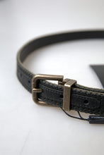 Load image into Gallery viewer, Dolce &amp; Gabbana Elegant Black Leather-Cotton Blend Belt
