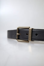 Load image into Gallery viewer, Dolce &amp; Gabbana Elegant Black Leather Belt with Metal Buckle
