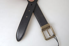 Load image into Gallery viewer, Dolce &amp; Gabbana Elegant Black Leather Belt with Metal Buckle
