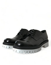 Load image into Gallery viewer, Dolce &amp; Gabbana Black White Leather Lace Up Derby Dress Shoes
