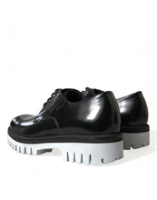 Load image into Gallery viewer, Dolce &amp; Gabbana Black White Leather Lace Up Derby Dress Shoes
