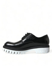 Load image into Gallery viewer, Dolce &amp; Gabbana Black White Leather Lace Up Derby Dress Shoes
