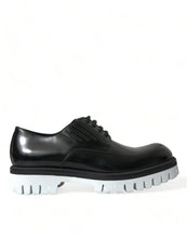 Load image into Gallery viewer, Dolce &amp; Gabbana Black White Leather Lace Up Derby Dress Shoes
