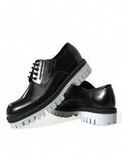 Load image into Gallery viewer, Dolce &amp; Gabbana Black White Leather Lace Up Derby Dress Shoes
