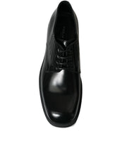 Load image into Gallery viewer, Dolce &amp; Gabbana Black White Leather Lace Up Derby Dress Shoes
