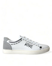 Load image into Gallery viewer, Dolce &amp; Gabbana White Gray Leather LOVE Milano Sneakers Shoes
