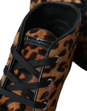 Load image into Gallery viewer, Dolce &amp; Gabbana Brown Leopard Pony Hair Leather Sneakers Shoes
