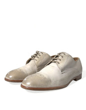 Load image into Gallery viewer, Dolce &amp; Gabbana White Distressed Leather Derby Dress Shoes
