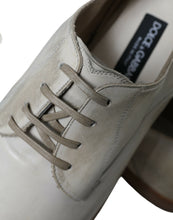 Load image into Gallery viewer, Dolce &amp; Gabbana White Distressed Leather Derby Dress Shoes
