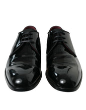 Load image into Gallery viewer, Dolce &amp; Gabbana Black Calfskin Leather Derby Dress Shoes
