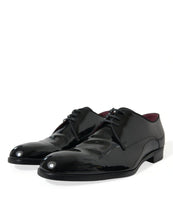 Load image into Gallery viewer, Dolce &amp; Gabbana Black Calfskin Leather Derby Dress Shoes
