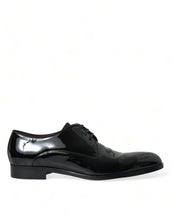 Load image into Gallery viewer, Dolce &amp; Gabbana Black Calfskin Leather Derby Dress Shoes
