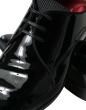 Load image into Gallery viewer, Dolce &amp; Gabbana Black Calfskin Leather Derby Dress Shoes
