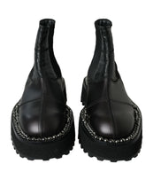 Load image into Gallery viewer, Dolce &amp; Gabbana Black Leather Slip On Stretch Chelsea Boots Shoes
